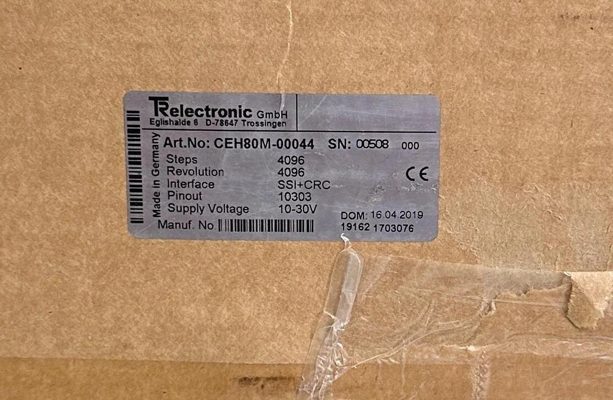 NEW TR ELECTRONIC CEH80M-00044 / CEH80M00044 ROTARY ENCODER 10-30V 4096 STEPS