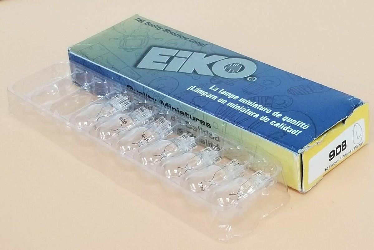 Used BOX OF 7 NEW EIKO 908 MINIATURE LAMPS