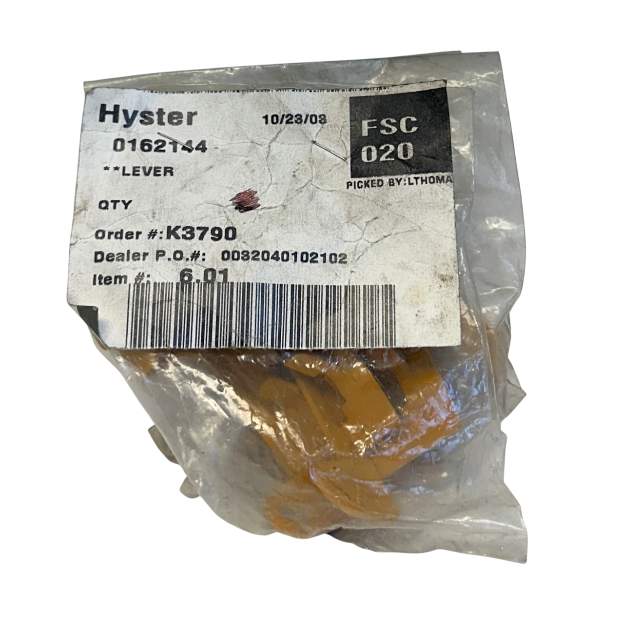 Used 3 HYSTER 0162144 / HY0162144 OEM LEVERS FOR FORKLIFT NSMP