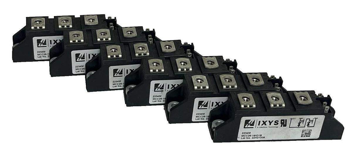 Used Lot of 6 IXYS MCC26-16IO1B Thyristor Module 1600V 32A SCR/Diode Power Module