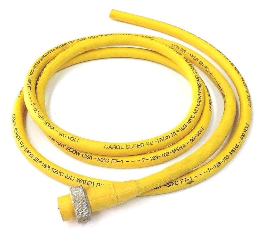 Used NEW CAROL SUPER VU-TRON III 16/3 SOOW CSA 600V, 6FT CABLE