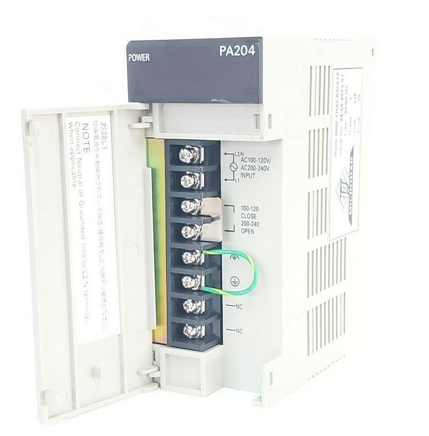 Used OMRON / MICROBAR C200HW-PA204 POWER SUPPLY MINI-TRACKMATE 1PH 115V 10A