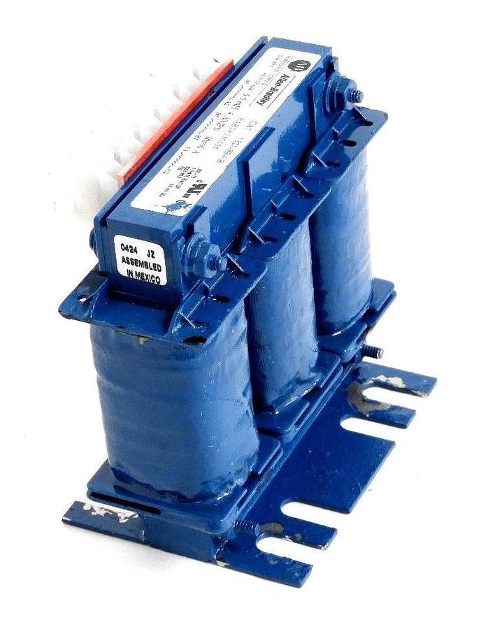 Used ALLEN BRADLEY 1321-3R4-B REACTOR 3 PHASE 600V, 50/60HZ, 13213R4B