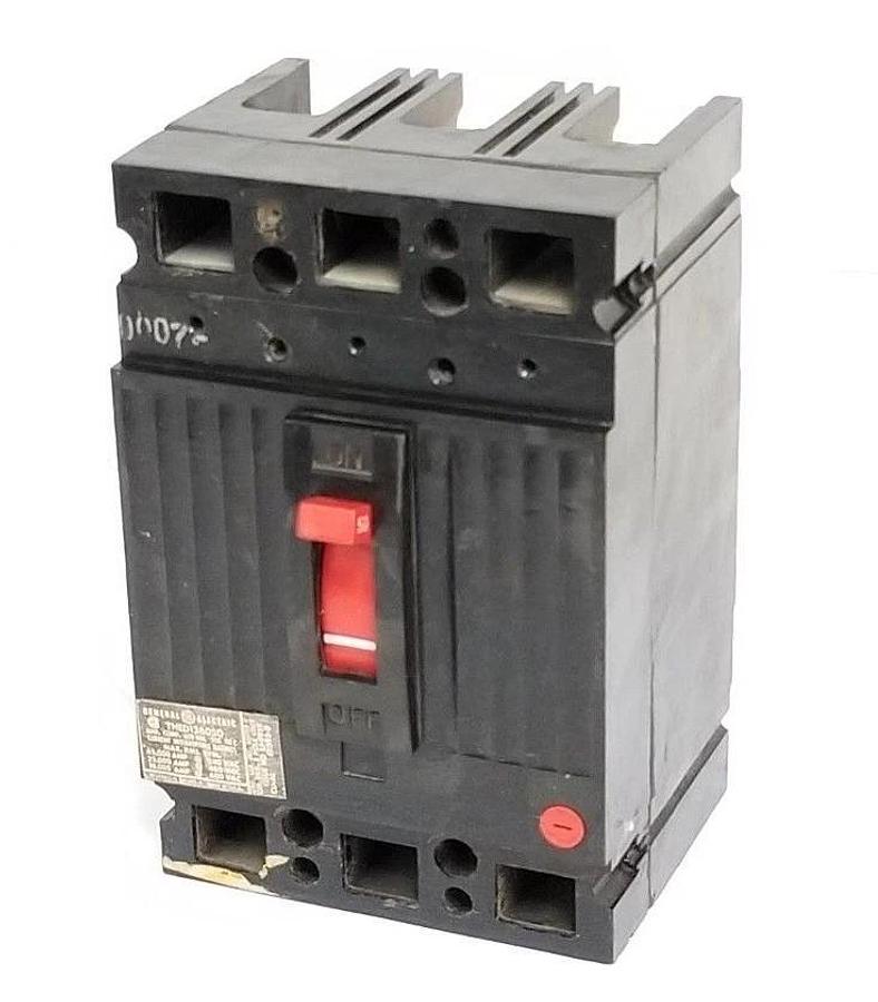 Used GENERAL ELECTRIC THED136050 CIRCUIT BREAKER 50AMP 3POLE 600VAC