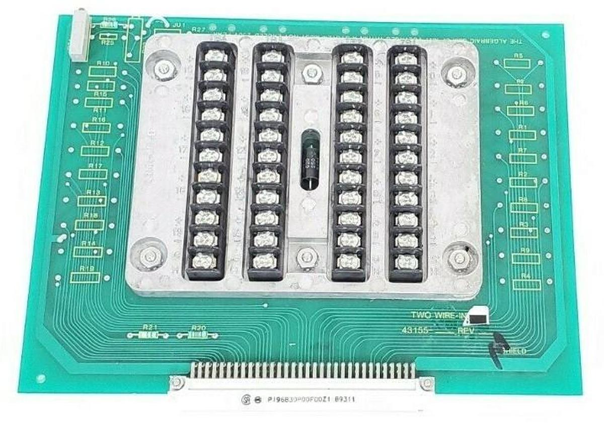 Used ACUREX KAYE 43157-011 PC BOARD 2WIRE INPUT REV. F 43155