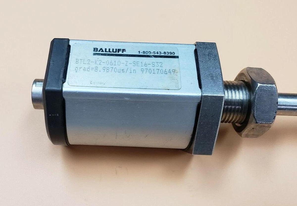 Used BALLUFF BTL2-K2-0610-Z-SE16-S32 TRANSDUCER GRAD=9.0089us/in 28'' IN. ROD 31-1/2"