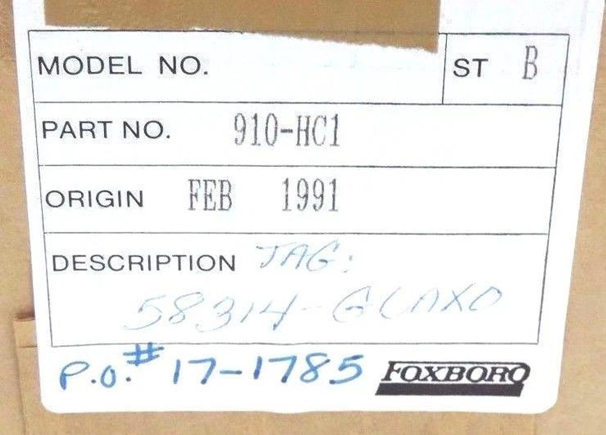 NIB FOXBORO 910-HC1 CONDUCTIVITY PROBE CELL 910HC1