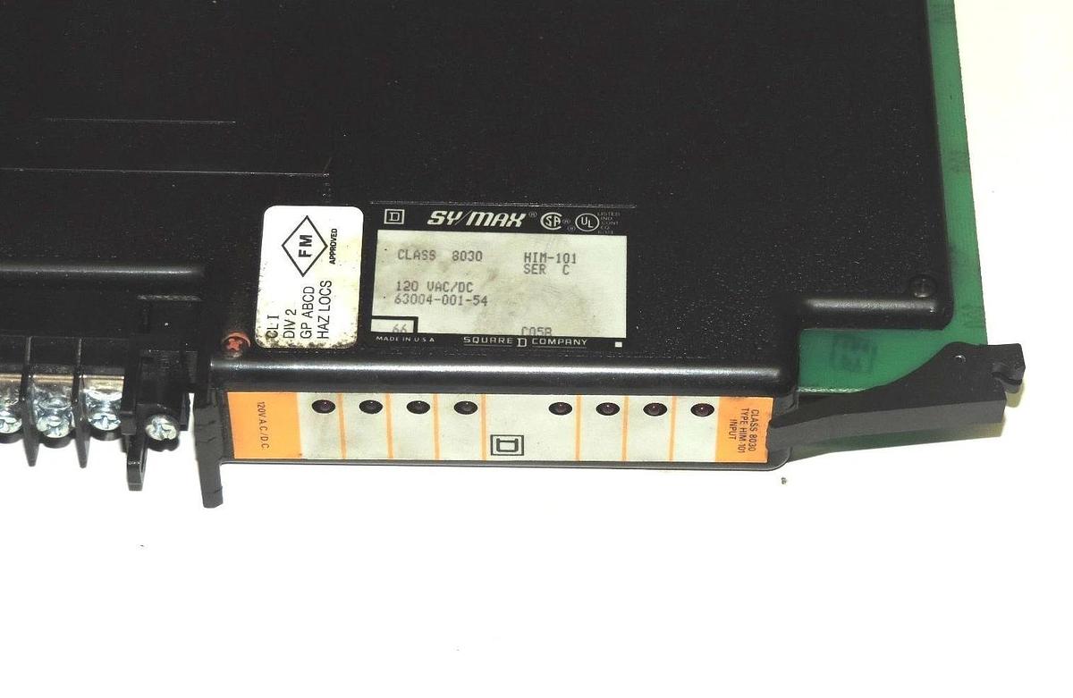 Used SQUARE D 8030-HIM-101 SER. C INPUT MODULE 8030HIM101 W/ WIRING ARM