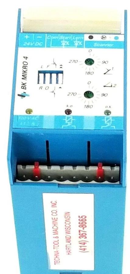 Used LEUKHARDT 8.0402.06 BK MIKRO 4 TIME DELAY RELAY 6304200 (MISSING TERMINAL)