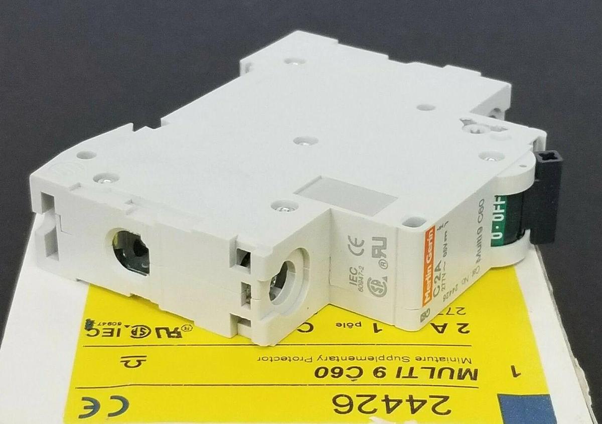 Used NIB SQUARE D 24426 MINI SUPPLEMENTARY PROTECTOR 2A, 1 POLE, CURVE C