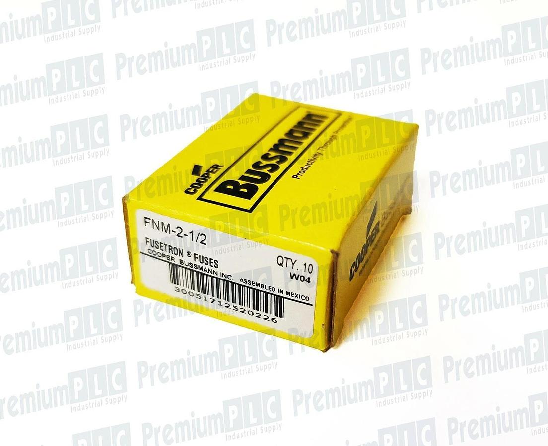 Used BOX OF 10 COOPER BUSSMANN FNM-2-1/2 CLASS MIDGET FUSES 2-1/2A 250V FNM212 NIB
