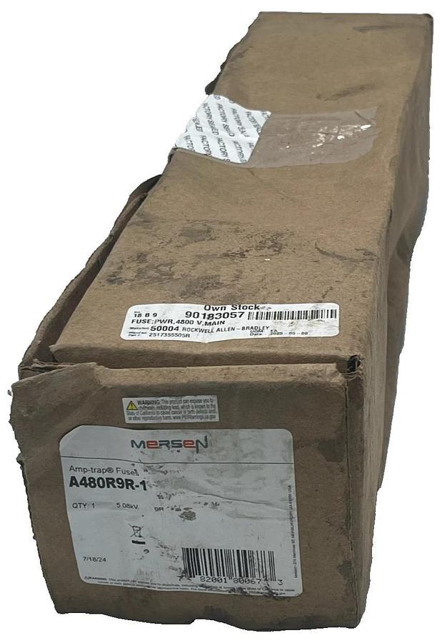 Used Allen Bradley 25173-555-05-R Fuse 4800V 9R Ser 1 C/O Gould 12 4.8kV A480R9R-1