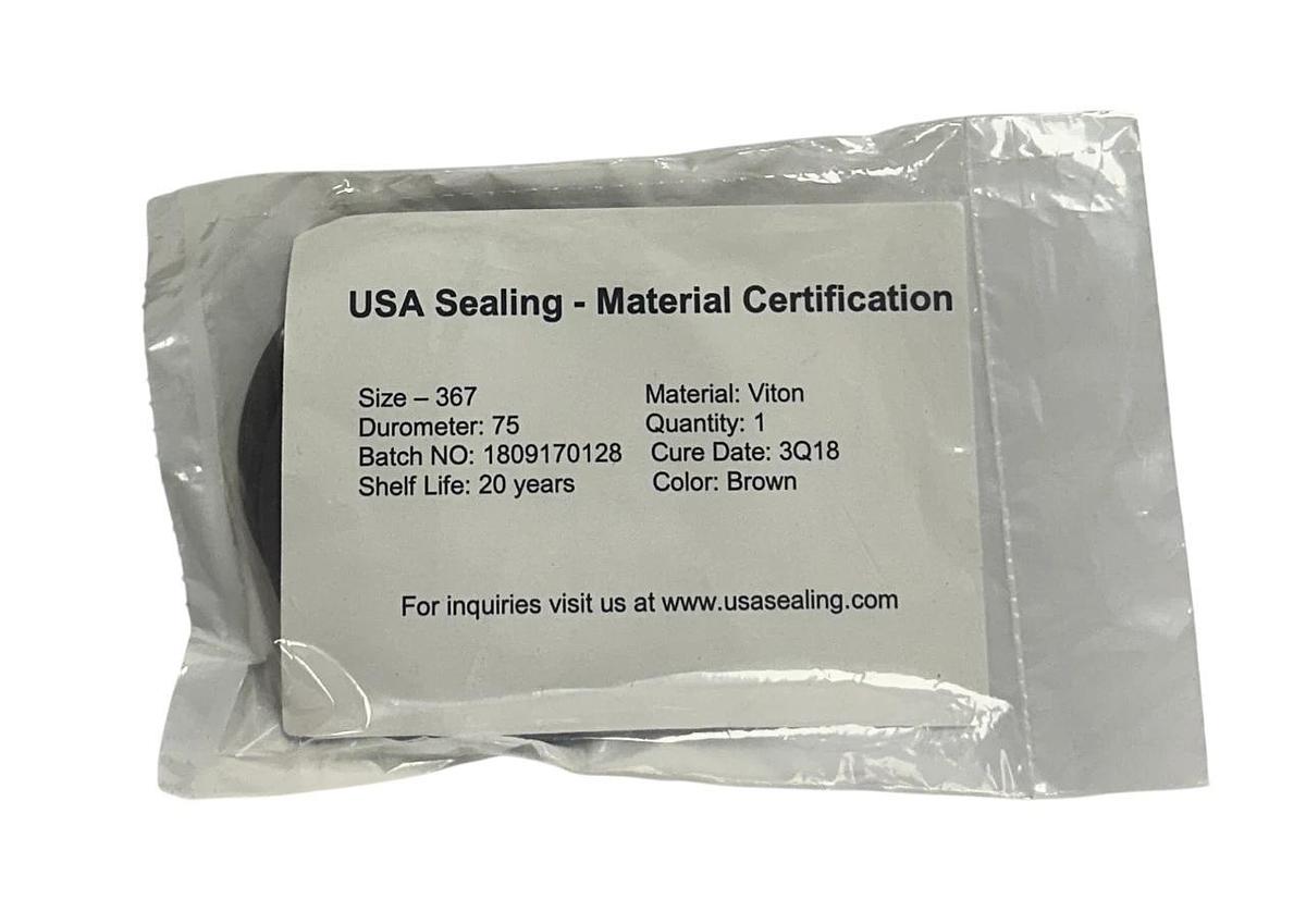 Used 4 USA SEALING ZUSAVB75367 VITON O-RINGS DUROMETER 75 SIZE 367 OEM BROWN NSFS