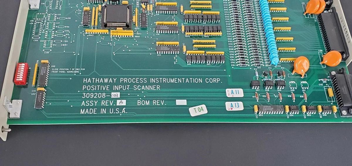 Used HATHAWAY PROCESS 309208-002 POSITIVE INPUT SCANNER ASSY REV. B
