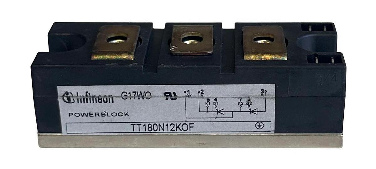 Used INFINEON TT180N12KOF POWERBLOCK MODULE 180A 1200V NTC TEMP SENSOR TT180N G17WO