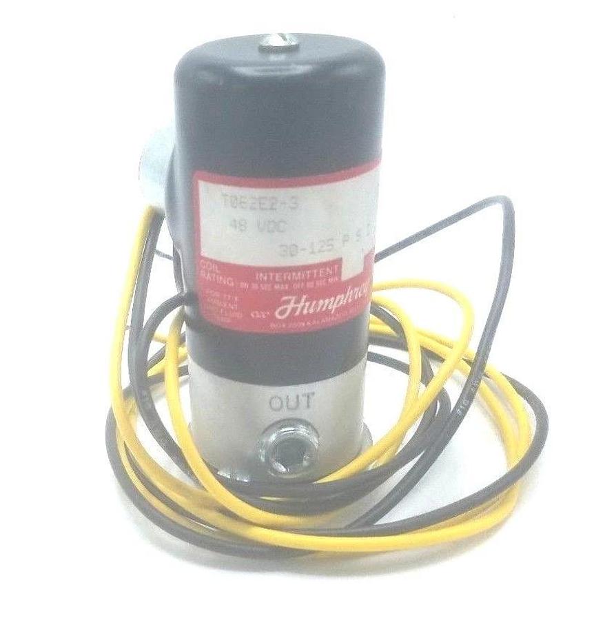Used HUMPHREY T062E2-3 DOUBLE SOLENOID VALVE 2-3 WAY, 48VDC, 1/16" NPT, T062E2