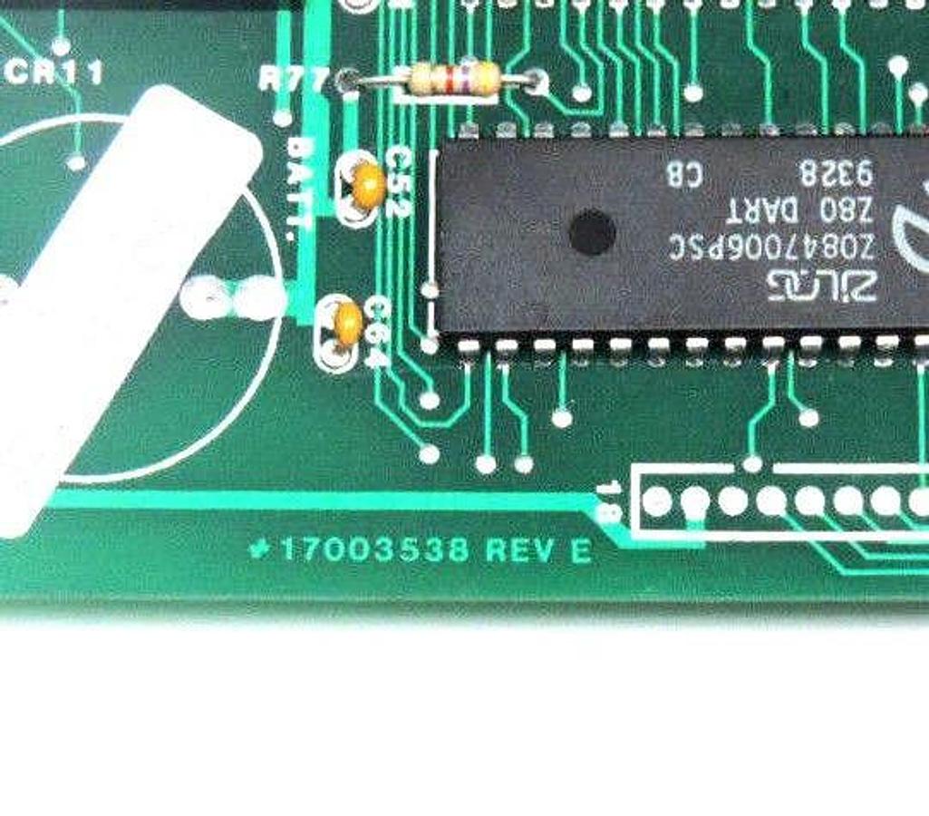 Used WHEDCO 70003613EC PC BOARD 17003538 REV. E W/ 17004443 REV. A, 70004444A