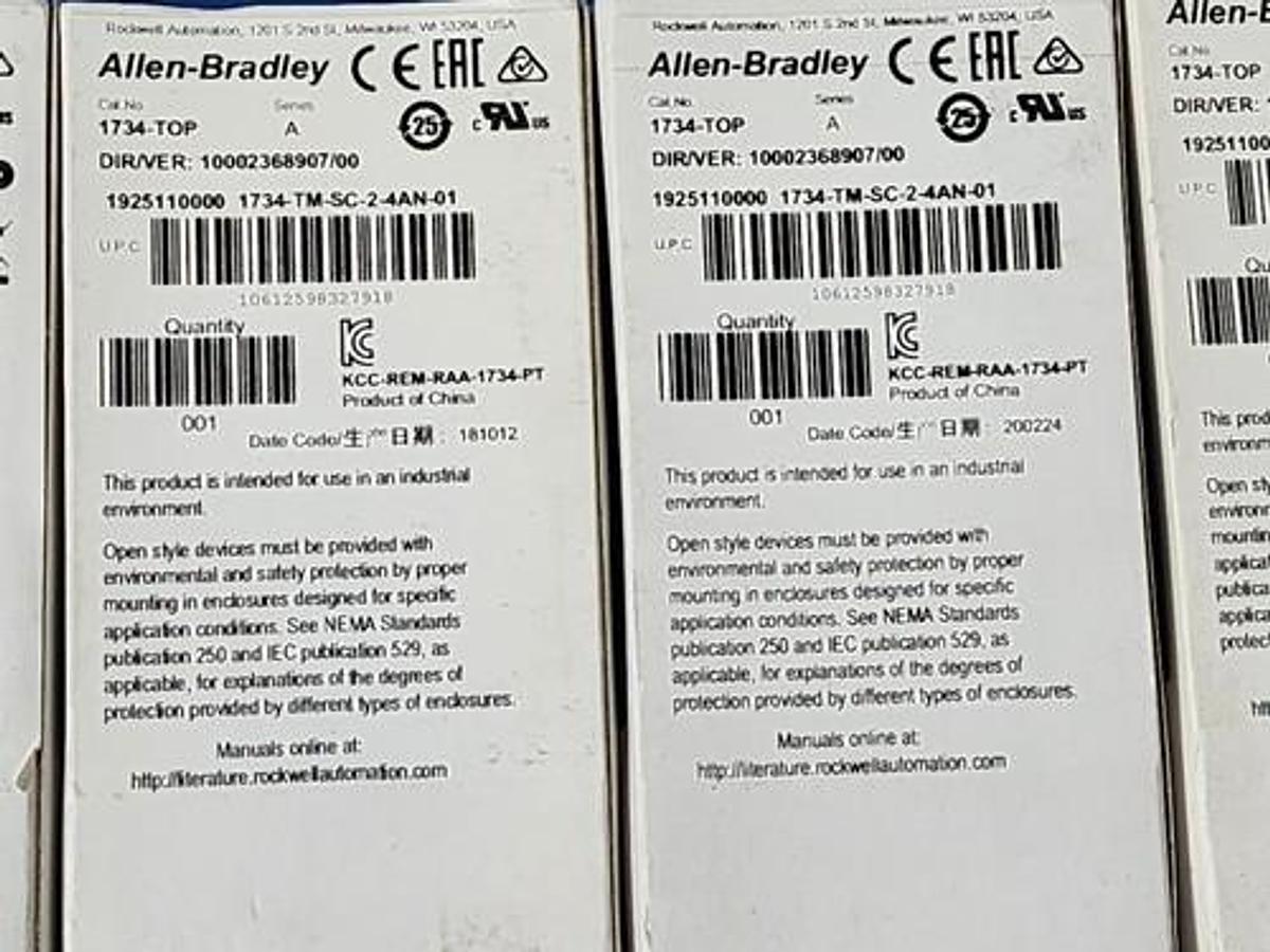 LOT OF 5 NIB ALLEN BRADLEY 1734-TOP SER. A TERMINAL BASE ASSEMBLIES