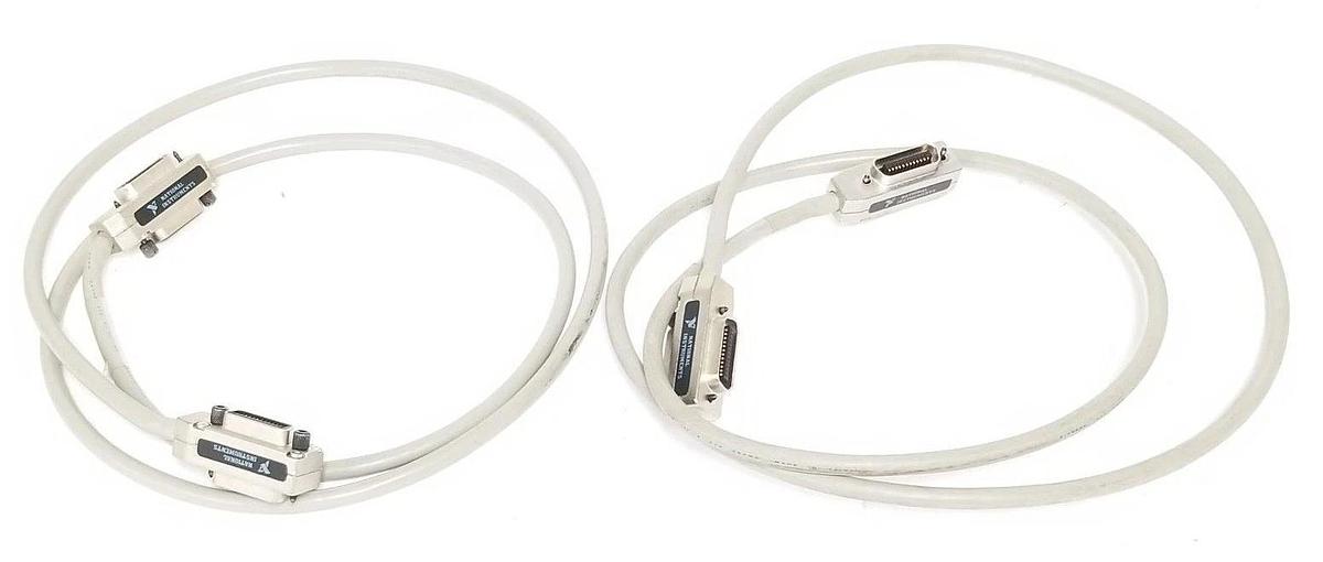 Used LOT OF 2 NATIONAL INSTRUMENTS 763507-02 CABLES, REV 1, TYPE X2, 2.1M