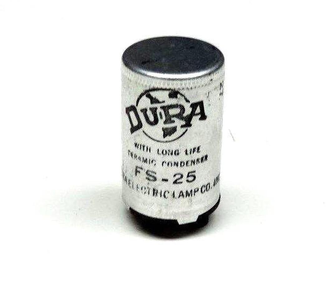 Used LOT OF 9 BRYANT FS-2 FLUORESCENT LAMPSTARTERS,  LOT OF 7 DURA FS-25 LAMPSTARTERS
