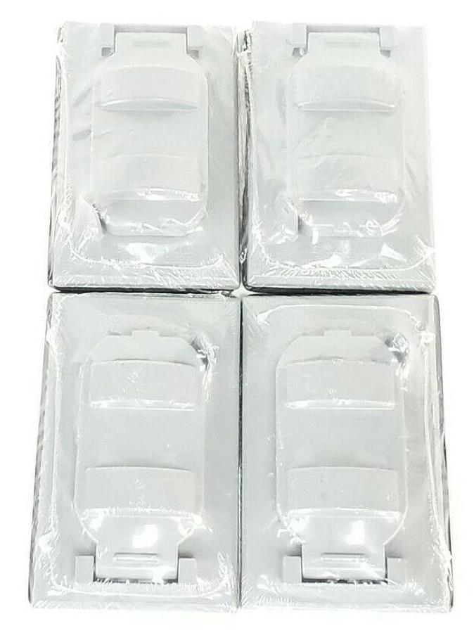Used LOT OF 4 NEW BWF FCL-62V DUPLEX RECEPTACLE OR DUPLEX SWITCH COVERS GRAY