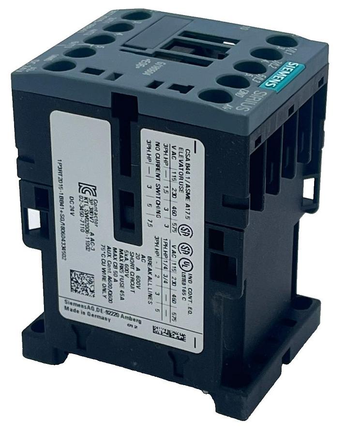 Used Siemens 3RT2015-1BB41 SIRIUS Power Contactor S00 3-Pole AC-3 24VDC, NSMP
