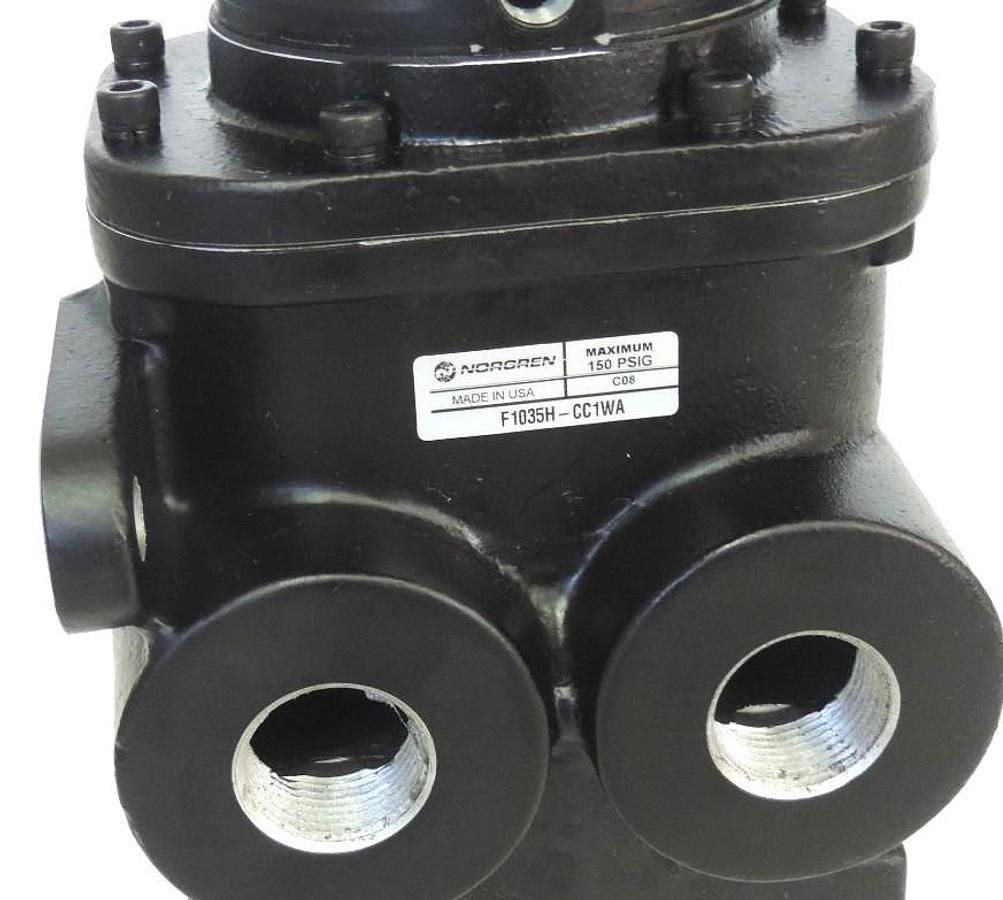 Used NEW NORGREN F1035H-CC1WA POPPET VALVE F1035HCC1WA, 150 PSIG