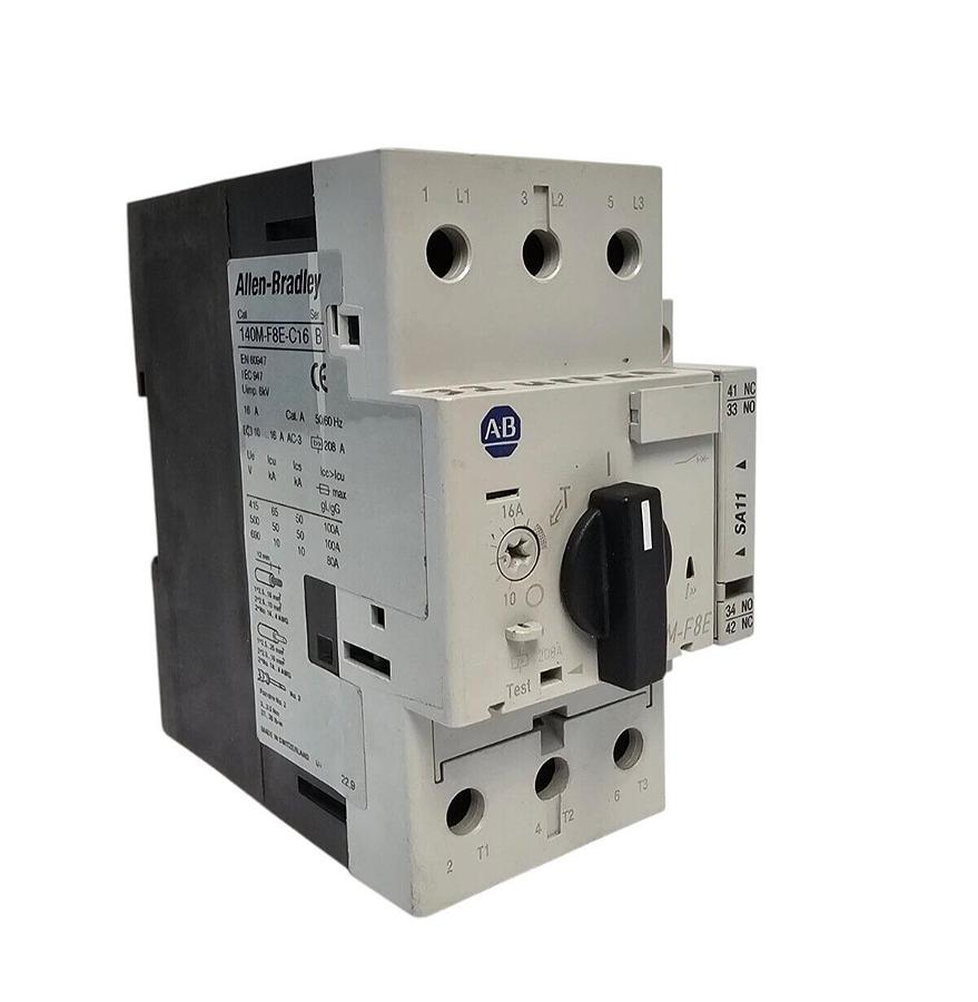 Used ALLEN BRADLEY 140M-F8E-C16 SER. B MOTOR PROTECTION CIRCUIT BREAKER 140MF8EC16