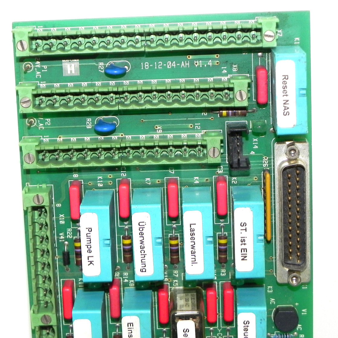 Used HASS LASER 18-12-04-AH V1.4 CONTROL BOARD 181204AH, 18-12-04-00/01, 18-12-04-LS