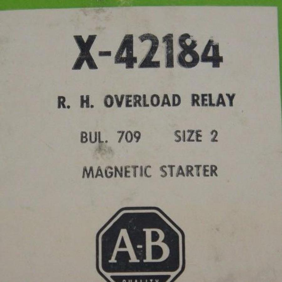 NIB ALLEN BRADLEY X-42184 R.H. OVERLOAD RELAY X42184, SIZE 2