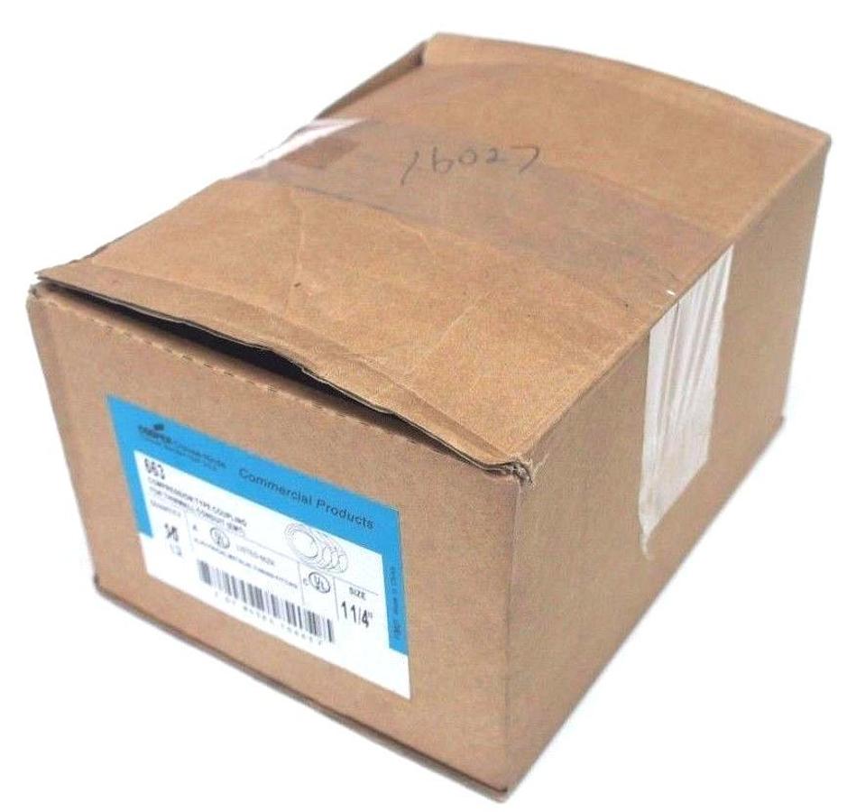 Used BOX OF 12 NEW COOPER CROUSE HINDS 663 COMPRESSION TYPE COUPLINGS 1-1/4"