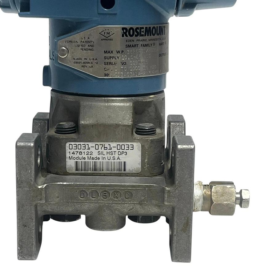 Used Rosemount 3051CD3A03A1AH2B7E5M5L4 Coplanar Differential Pressure Transmitter