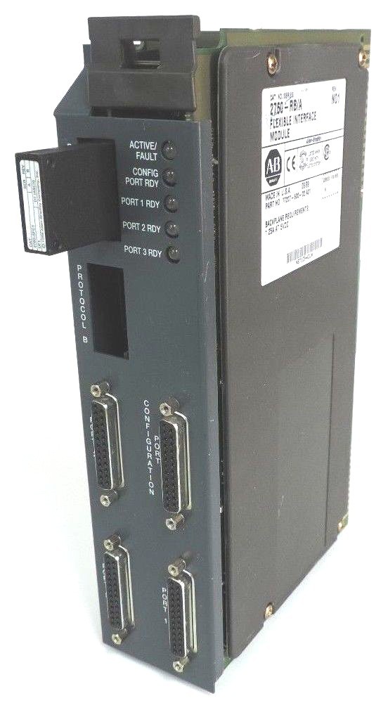 Used ALLEN BRADLEY 2760-RB/A FLEXIBLE INTERFACE MODULE SER. A REV N01 1760RBA