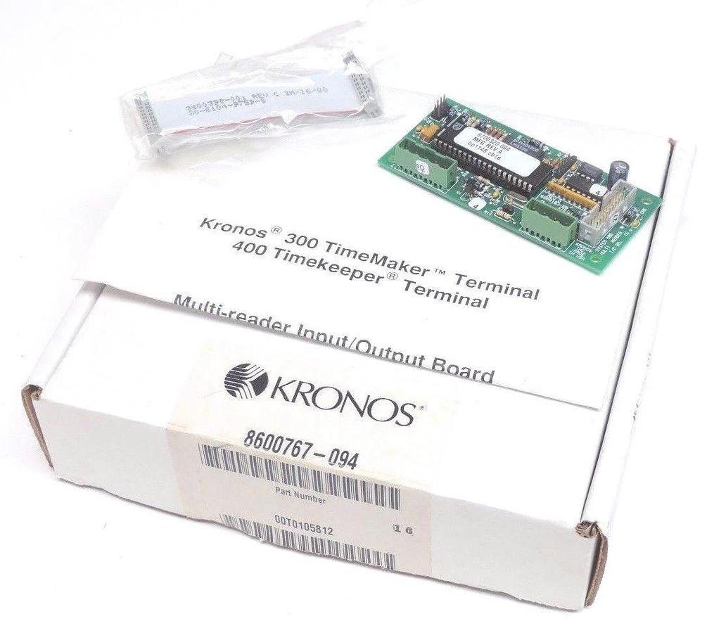 Used NIB KRONOS SYSTEM 400 MULTI READER I/O BOARD REV D, 8600767-094, 6500183-001