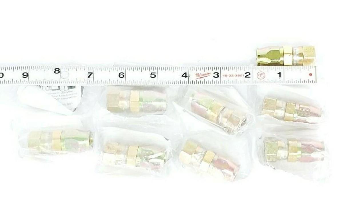 Used LOT OF 8 NEW SSP U-BUILD HOSE FITTINGS / COUPLINGS (11/16" X 9/16" X 1/2")