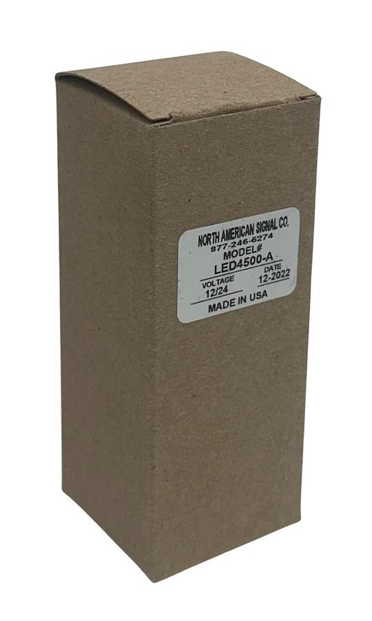 NORTH AMERICAN SIGNAL CO LED4500-A / LED4500A LED LIGHT AMBER/CLEAR 12/24V NSMP