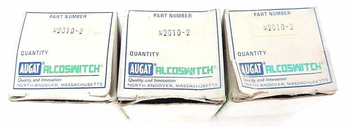 Used LOT OF 3 NIB AUGAT ALCOSWITCH M2010-2 PUSH BUTTONS M2010R, RED, M20102