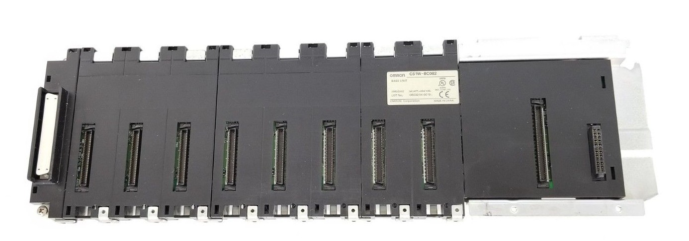Used OMRON CS1W-BC082 BACKPLANE BASE UNIT 05602002 NK APP. 98A106 (DAMAGED)