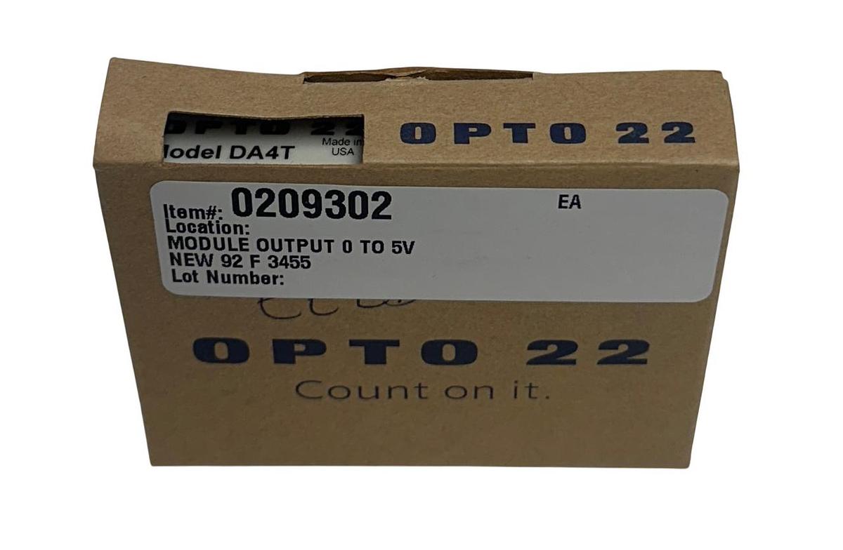 Used OPTO 22 DA4T I/O MODULE 0-5VDC OUTPUT ISOLATED ANALOG NSMP