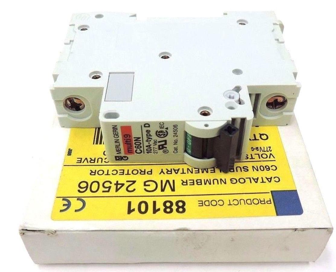 NIB SQUARE D MG24506 C60N SUPPLEMENTARY PROTECTOR 88101, 1-POLE, 10AMPS