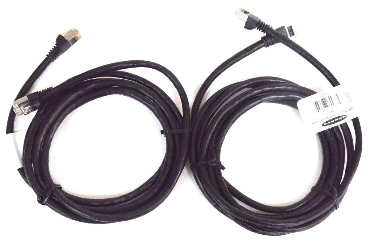Used 2 NEW BANNER STPX07 ETHERNET CORDSETS 69987
