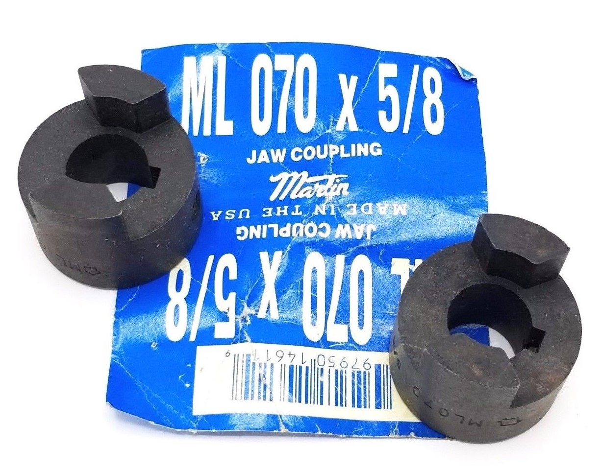 Used LOT OF 2 NEW MARTIN ML 070 X 5/8 JAW COUPLINGS
