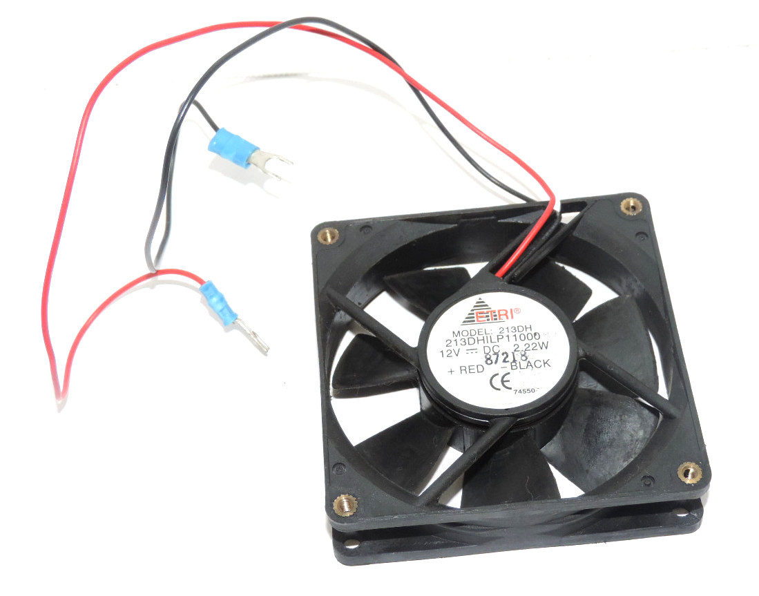 Used ETRI MODEL: 213DH FAN 213DHILP11000, 12VDC, 2.22W