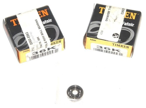 Used LOT OF 2 NEW TIMKEN 36K RADIAL BALL BEARINGS