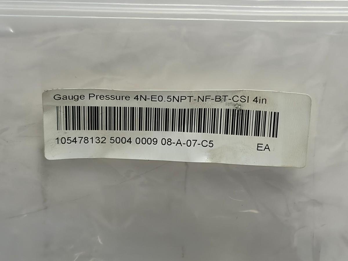 Used NEW CSI Insta-Flow 4" Stainless Pressure Gauge 0-160 PSI 1/2" NPT Bottom Mount
