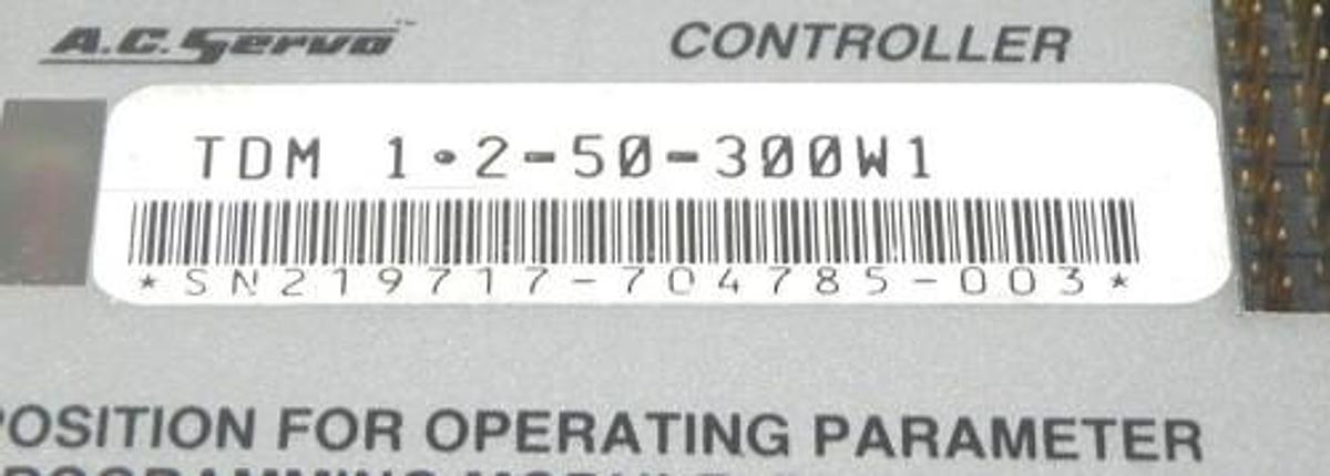 Used INDRAMAT TDM1.2-50-300-W1 AC SERVO CONTROLLER TDM1250300W1