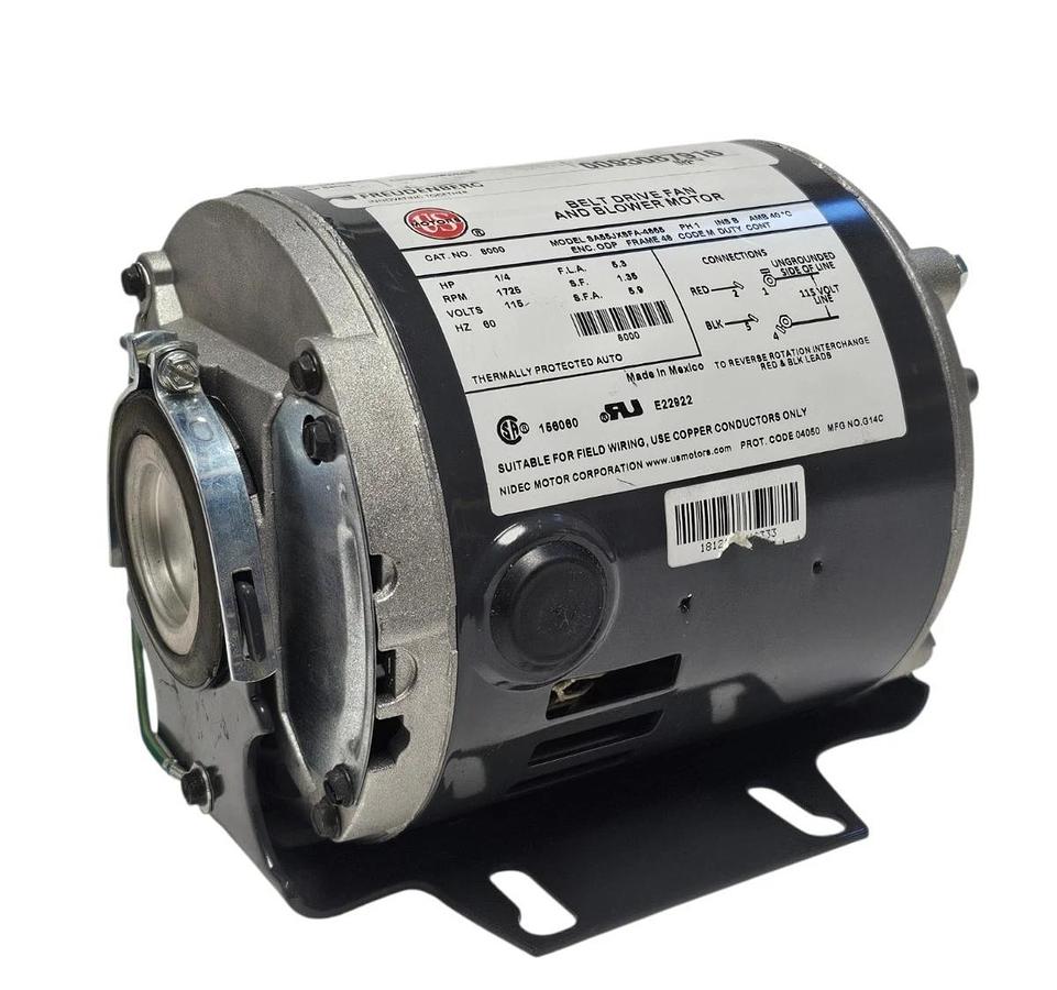 NEW US MOTORS SA55JXSFA-4865 BELT DRIVE FAN AND BLOWER MOTOR CAT. NO. 8000