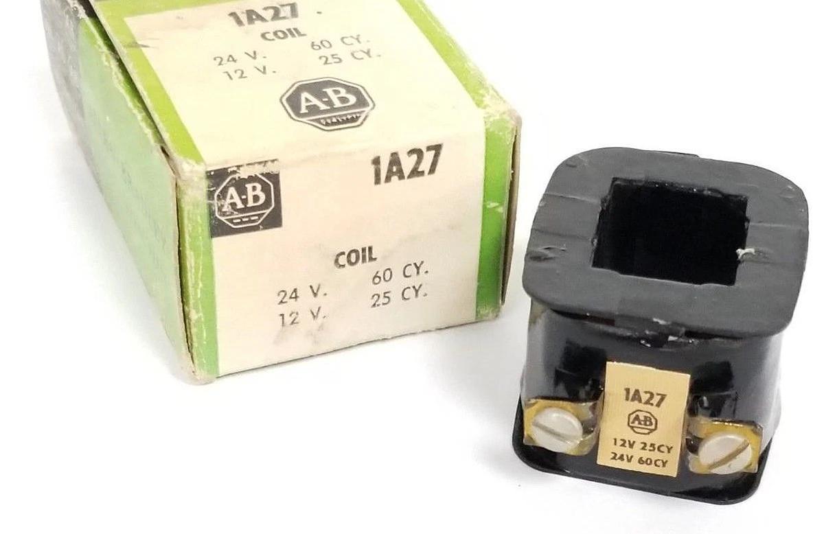 Used NIB ALLEN BRADLEY 1A27 COIL 12-24V 25-60CY