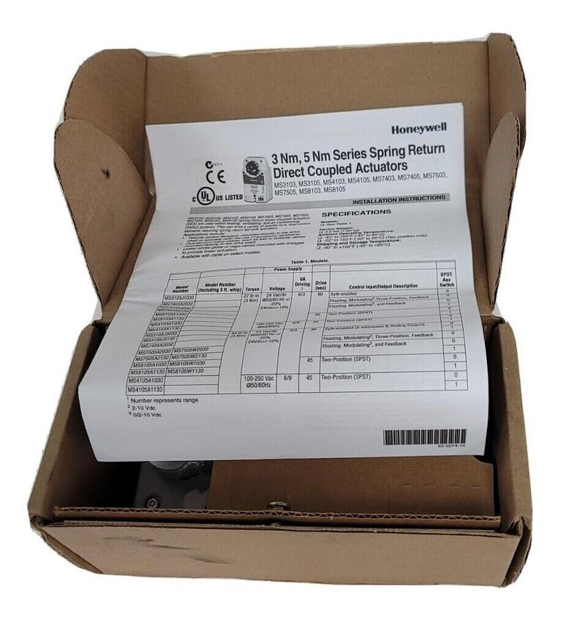 NEW IN BOX HONEYWELL MS8103A1130 DIRECT COUPLED ACTUATOR