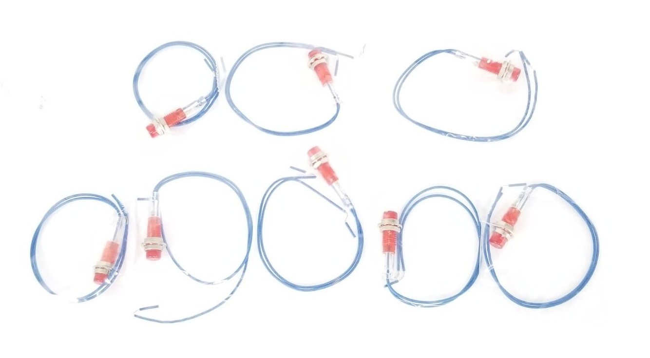 Used LOT OF 8 NEW GENERIC 67-0054 RED LIGHT INDICATORS 670054